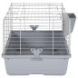 vidaXL Jaula de animales pequeños polipropileno metal gris 80x45x39 cm vidaXL Jaula de animales pequeños polipropileno metal gris 80x45x39 cm