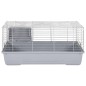 vidaXL Jaula de animales pequeños polipropileno metal gris 80x45x39 cm vidaXL Jaula de animales pequeños polipropileno metal gris 80x45x39 cm