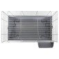 vidaXL Jaula de animales pequeños polipropileno metal gris 80x45x39 cm vidaXL Jaula de animales pequeños polipropileno metal gris 80x45x39 cm
