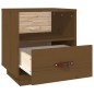 vidaXL Mesita de noche madera maciza de pino marrón miel 40x34x45 cm vidaXL Mesita de noche madera maciza de pino marrón miel 40x34x45 cm
