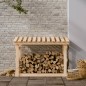 vidaXL Leñero de madera maciza de pino 108x64,5x77 cm vidaXL Leñero de madera maciza de pino 108x64,5x77 cm