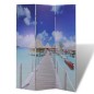 vidaXL Biombo divisor plegable 120x170 cm playa vidaXL Biombo divisor plegable 120x170 cm playa