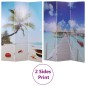 vidaXL Biombo divisor plegable 120x170 cm playa vidaXL Biombo divisor plegable 120x170 cm playa