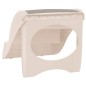 vidaXL Escalera perros plegable 3 peldaños plástico crema 50x38x38cm vidaXL Escalera perros plegable 3 peldaños plástico crema 50x38x38cm
