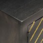 vidaXL Mueble de TV madera maciza de mango negro y dorado 120x30x40 cm