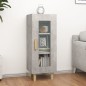 vidaXL Aparador de madera contrachapada gris hormigón 34,5x34x90 cm vidaXL Aparador de madera contrachapada gris hormigón 34,5x34x90 cm