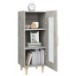 vidaXL Aparador de madera contrachapada gris hormigón 34,5x34x90 cm vidaXL Aparador de madera contrachapada gris hormigón 34,5x34x90 cm
