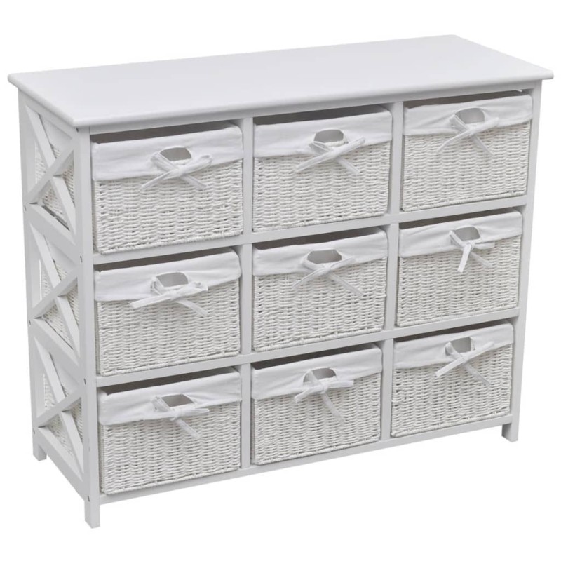 vidaXL Aparador de almacenaje blanco vidaXL Aparador de almacenaje blanco