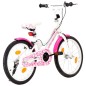 vidaXL Bicicleta para niños 18 pulgadas rosa y blanco vidaXL Bicicleta para niños 18 pulgadas rosa y blanco