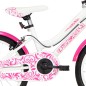 vidaXL Bicicleta para niños 18 pulgadas rosa y blanco vidaXL Bicicleta para niños 18 pulgadas rosa y blanco