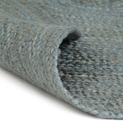  vidaXL Alfombra de yute tejida a mano redonda verde oliva 90 cm