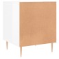 vidaXL Mesita de noche madera de ingeniería blanco brillo 40x40x50 cm vidaXL Mesita de noche madera de ingeniería blanco brillo 40x40x50 cm