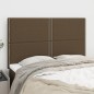 vidaXL Cabeceros 4 unidades tela marrón oscuro 72x5x78/88 cm vidaXL Cabeceros 4 unidades tela marrón oscuro 72x5x78/88 cm