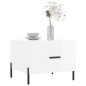 vidaXL Mesa de centro 2 uds madera ingeniería blanco brillo 50x50x40cm vidaXL Mesa de centro 2 uds madera ingeniería blanco brillo 50x50x40cm