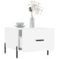 vidaXL Mesa de centro 2 uds madera ingeniería blanco brillo 50x50x40cm vidaXL Mesa de centro 2 uds madera ingeniería blanco brillo 50x50x40cm