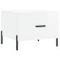 vidaXL Mesa de centro 2 uds madera ingeniería blanco brillo 50x50x40cm vidaXL Mesa de centro 2 uds madera ingeniería blanco brillo 50x50x40cm