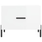 vidaXL Mesa de centro 2 uds madera ingeniería blanco brillo 50x50x40cm vidaXL Mesa de centro 2 uds madera ingeniería blanco brillo 50x50x40cm