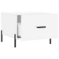 vidaXL Mesa de centro 2 uds madera ingeniería blanco brillo 50x50x40cm vidaXL Mesa de centro 2 uds madera ingeniería blanco brillo 50x50x40cm