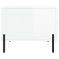 vidaXL Mesa de centro 2 uds madera ingeniería blanco brillo 50x50x40cm vidaXL Mesa de centro 2 uds madera ingeniería blanco brillo 50x50x40cm