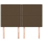 vidaXL Cabeceros 4 unidades tela marrón oscuro 72x5x78/88 cm vidaXL Cabeceros 4 unidades tela marrón oscuro 72x5x78/88 cm