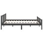 vidaXL Estructura de cama de madera maciza gris 140x200 cm vidaXL Estructura de cama de madera maciza gris 140x200 cm