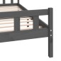 vidaXL Estructura de cama de madera maciza gris 140x200 cm vidaXL Estructura de cama de madera maciza gris 140x200 cm