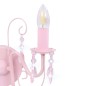 vidaXL Lámpara de pared con cuentas rosa con 2 bombillas E14