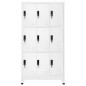 vidaXL Taquilla de acero blanco 90x45x180 cm vidaXL Taquilla de acero blanco 90x45x180 cm