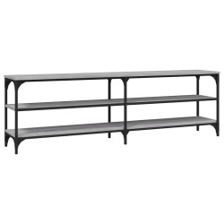 vidaXL Mueble de TV madera contrachapada gris Sonoma 160x30x50 cm