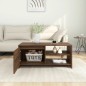 vidaXL Mesa de centro madera contrachapada roble marrón 102x50x45 cm vidaXL Mesa de centro madera contrachapada roble marrón 102x50x45 cm