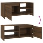 vidaXL Mesa de centro madera contrachapada roble marrón 102x50x45 cm vidaXL Mesa de centro madera contrachapada roble marrón 102x50x45 cm