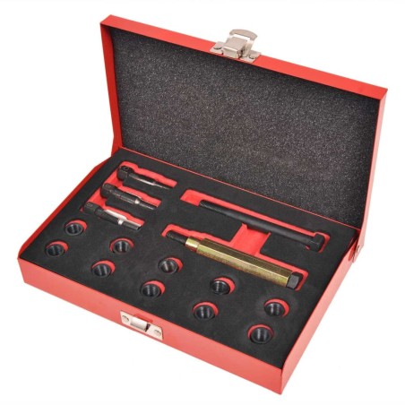 vidaXL Kit reparación de rosca bujía incandescente 15 pzas M10x1,0mm