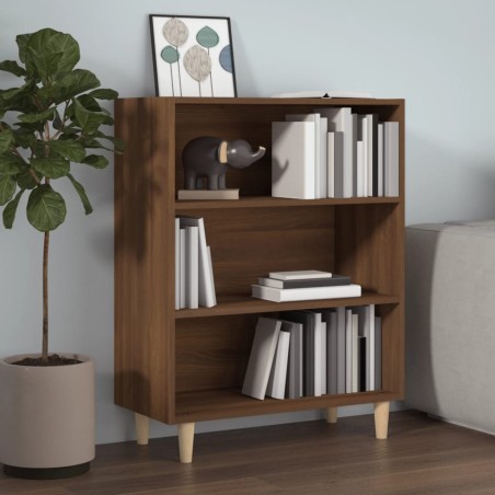vidaXL Aparador madera contrachapada color roble marrón 69,5x32,5x90cm
