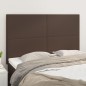 vidaXL Cabeceros 4 unidades cuero sintético marrón 72x5x78/88 cm vidaXL Cabeceros 4 unidades cuero sintético marrón 72x5x78/88 cm