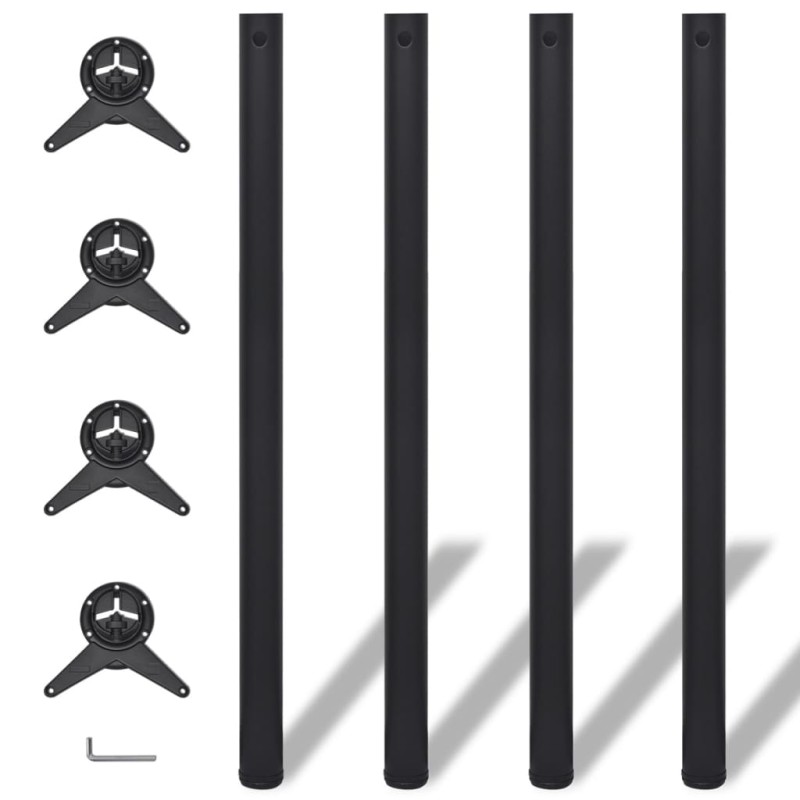 vidaXL Patas de mesa ajustables en 4 alturas negro 1100 mm vidaXL Patas de mesa ajustables en 4 alturas negro 1100 mm