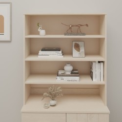 vidaXL Aparador superior HAMAR pino macizo marrón miel 90x30x100 cm
