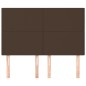 vidaXL Cabeceros 4 unidades cuero sintético marrón 72x5x78/88 cm vidaXL Cabeceros 4 unidades cuero sintético marrón 72x5x78/88 cm