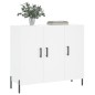 vidaXL Aparador de madera de ingeniería blanco 90x34x80 cm vidaXL Aparador de madera de ingeniería blanco 90x34x80 cm