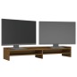 vidaXL Soporte de monitor madera maciza pino marrón miel 100x24x16 cm vidaXL Soporte de monitor madera maciza pino marrón miel 100x24x16 cm