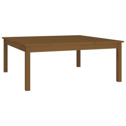 vidaXL Mesa de centro madera maciza de pino marrón miel 100x100x40 cm