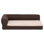vidaXL Colchón de cama de perro ergonómico aspecto lino marrón 60x42cm vidaXL Colchón de cama de perro ergonómico aspecto lino marrón 60x42cm