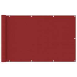 vidaXL Toldo para balcón HDPE rojo 120x600 cm