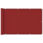 vidaXL Toldo para balcón HDPE rojo 120x600 cm