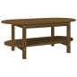 vidaXL Mesa de centro madera maciza de pino marrón miel 110x55x45 cm vidaXL Mesa de centro madera maciza de pino marrón miel 110x55x45 cm