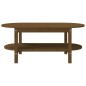 vidaXL Mesa de centro madera maciza de pino marrón miel 110x55x45 cm vidaXL Mesa de centro madera maciza de pino marrón miel 110x55x45 cm