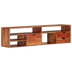 vidaXL Mueble de TV de madera maciza de acacia 140x30x35 cm