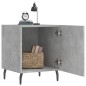 vidaXL Mesitas noche 2 uds madera ingeniería gris hormigón 40x40x50 cm