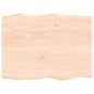 vidaXL Tablero de mesa madera maciza roble borde natural 80x60x2 cm vidaXL Tablero de mesa madera maciza roble borde natural 80x60x2 cm
