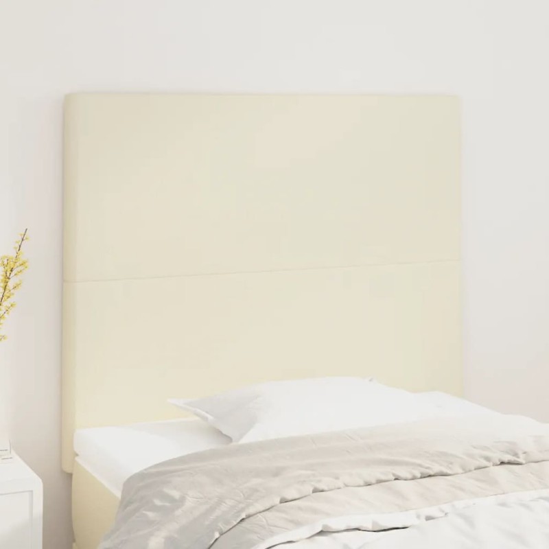 vidaXL Cabeceros 2 unidades cuero sintético color crema 80x5x78/88cm vidaXL Cabeceros 2 unidades cuero sintético color crema 80x5x78/88cm