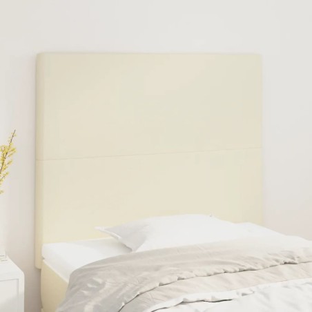 vidaXL Cabeceros 2 unidades cuero sintético color crema 80x5x78/88cm